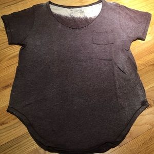 maroon free people t-shirt